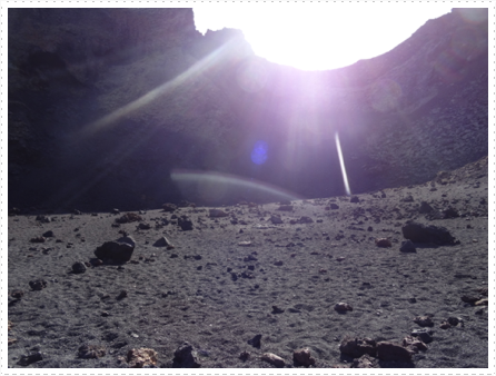 Inside La Caldera de Los Cuervos Inside La Caldera de Los Cuervos